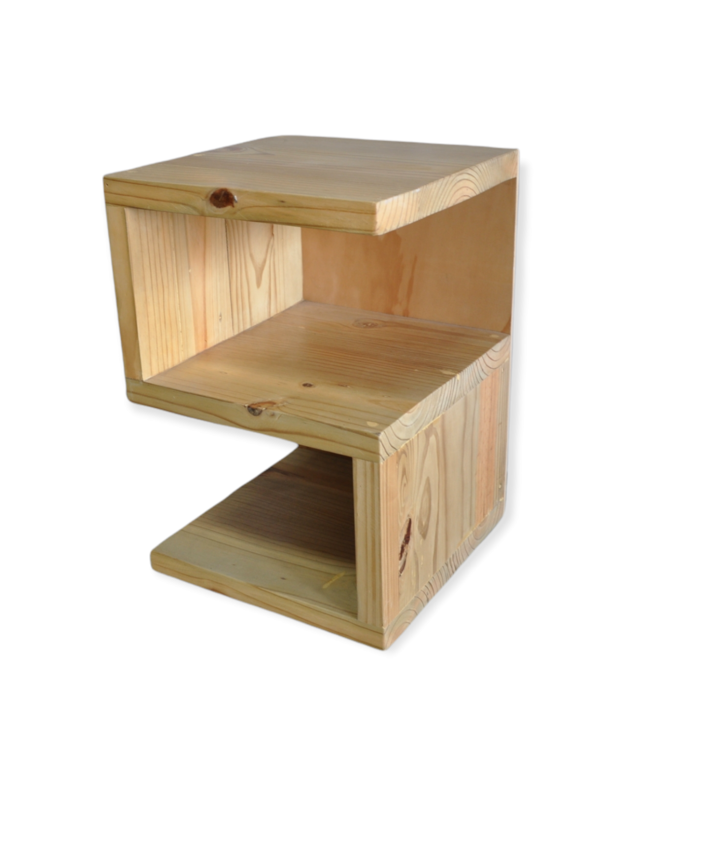 S shaped bedside table